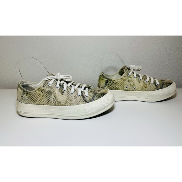 CONVERSE Chuck Taylor All Star Snakeskin Platform Sneaker Shoes Women's SIZE 8.5 - Picture 4 of 9
